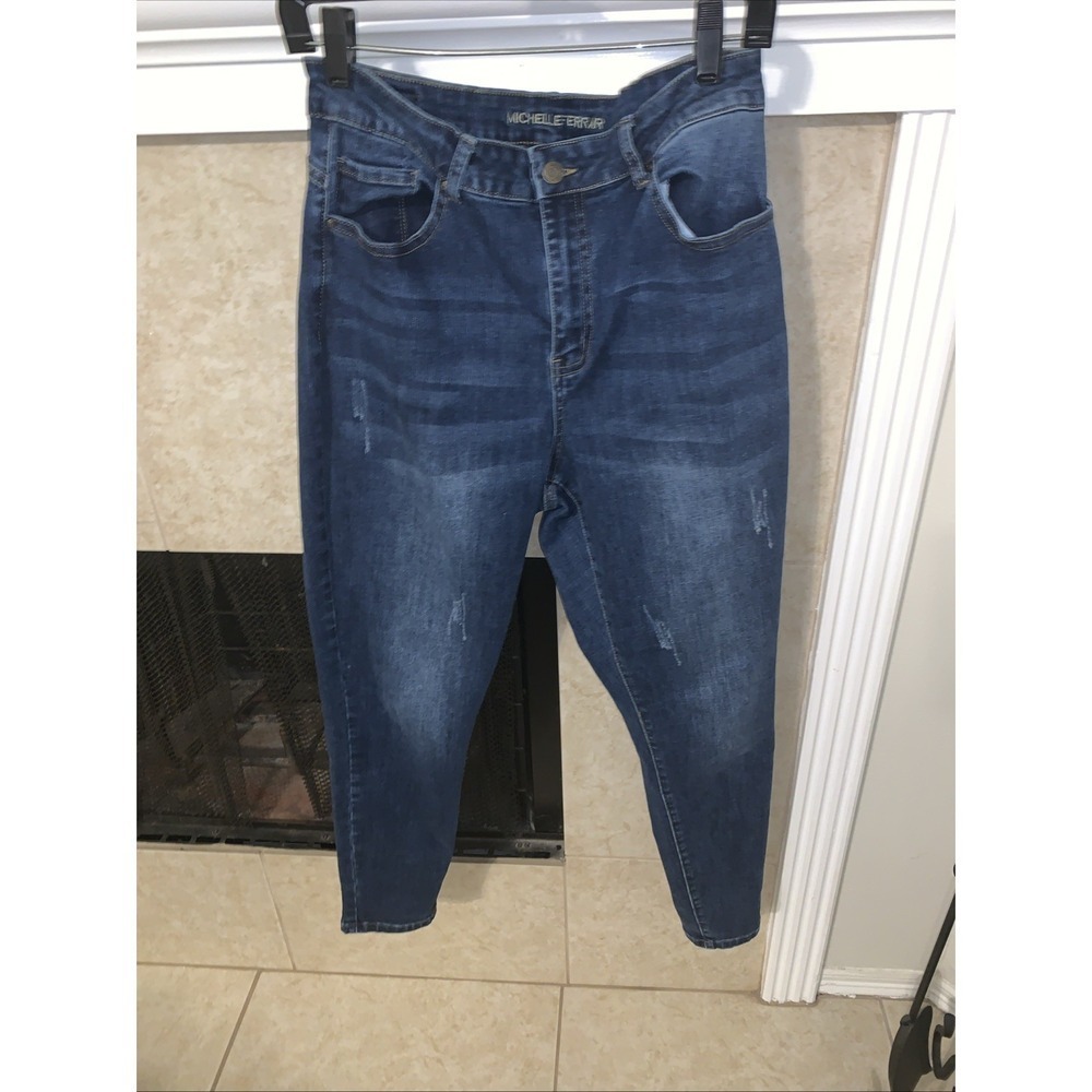Michelli Ferrat Women's Size 18 Blue Skinny Jeans Stretch Fitted Denim